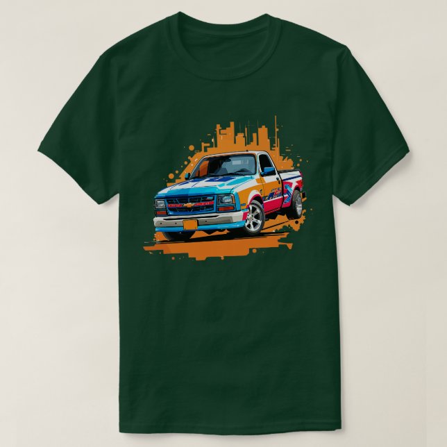 Chevy S10 Drag Lastbil 1 T Shirt (Design framsida)