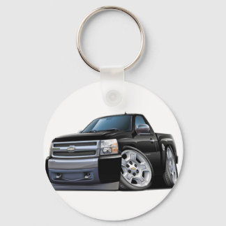 Chevy Silverado Black Lastbil Nyckelring