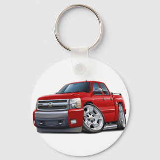 Chevy Silverado Dualcab Red Lastbil Nyckelring