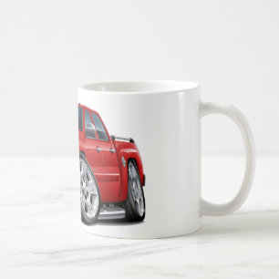 Chevy Silverado Dualcab röd lastbil Kaffemugg