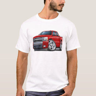 Chevy Silverado Dualcab röd lastbil T Shirt