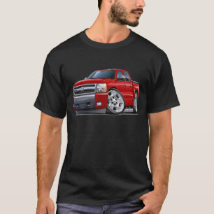 Chevy Silverado Dualcab röd lastbil Tee