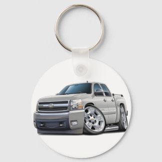 Chevy Silverado Dualcab White Lastbil Nyckelring
