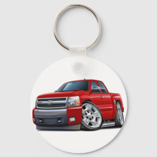 Chevy Silverado Red Extended Cab Nyckelring