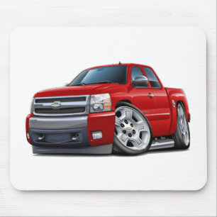 Chevy Silverado röd fördjupad Cab Musmatta