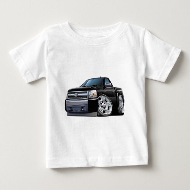 Chevy Silverado svartlastbil Tee (Framsida)
