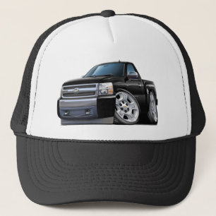 Chevy Silverado svartlastbil Truckerkeps