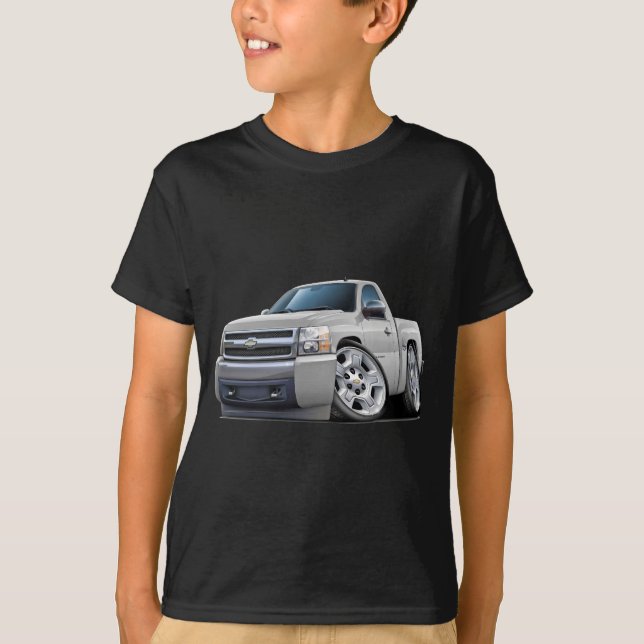 Chevy Silverado vitlastbil T Shirt (Framsida)