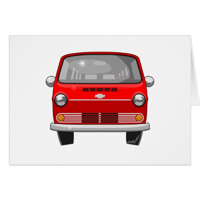 Chevy skåpbil 1962 hälsningskort (Framsidan Horizontal)