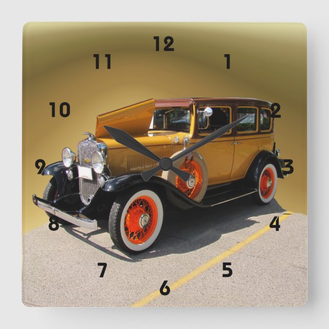 Chevy Speciellare ~ Clock Fyrkantig Klocka (Framsida)