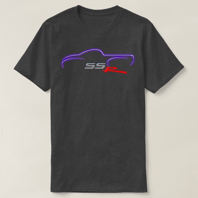 Chevy SSR Ultra Violet Silhouette T Shirt (Design framsida)