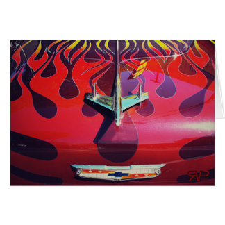 Chevy V6 hot rod 1955 Hälsningskort