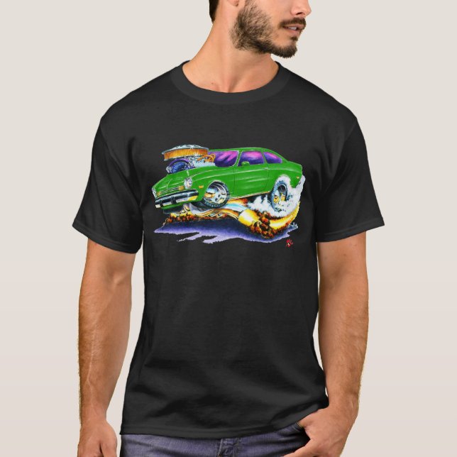 Chevy Vega grön bil T-shirt (Framsida)