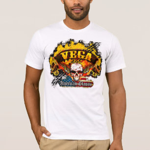 Chevy Vega - sammanbrottbanerskalle - n-flagga Tee Shirt