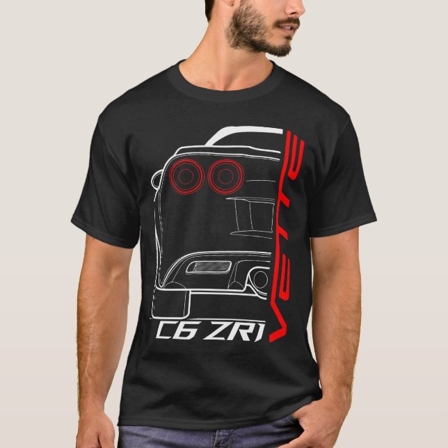 Chevy Vette C6 ZR1 T Shirt (Framsida)