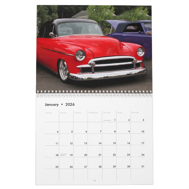 Chevys av 50-tal kalender (Jan 2026)