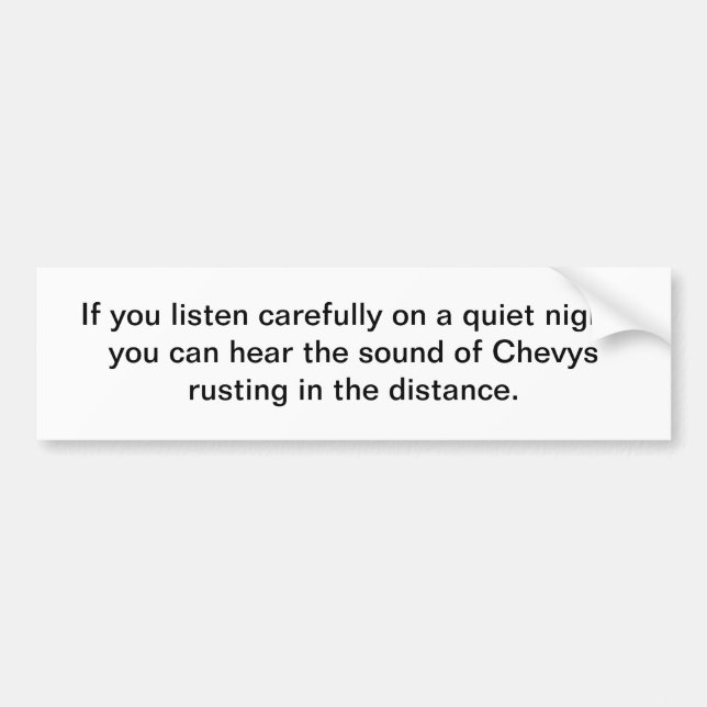 Chevys som rostar i avståndet - bildekal (Framsidan)