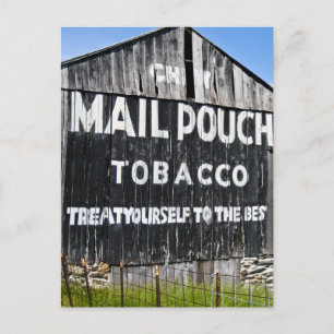 Chew Mail Pouch Tobacco Barn Vykort