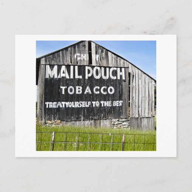 Chew Mail Pouch Tobacco, Old Barn Vykort (Framsida)