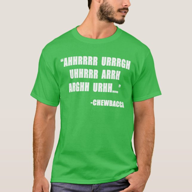 Chewbacca Citat pojke T Shirt (Framsida)