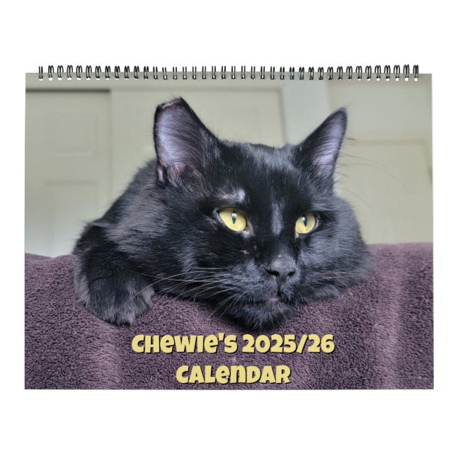 Chewie den svarta katten: 18 månader av morrhår, t kalender (Omslag)