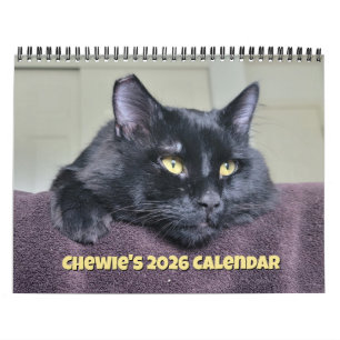Chewie the Black Cat: 12 månaders Whiskers, Tassar Kalender
