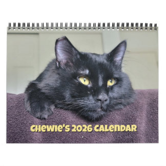Chewie the Black Cat: 12 månaders Whiskers, Tassar Kalender