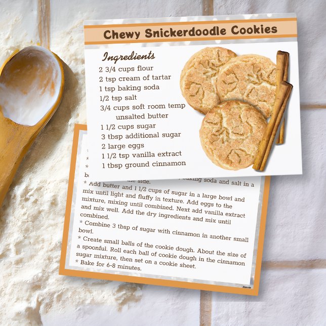 Chewy Snickedoodle Cookies Recipe Vykort (Skapare uppladdad)