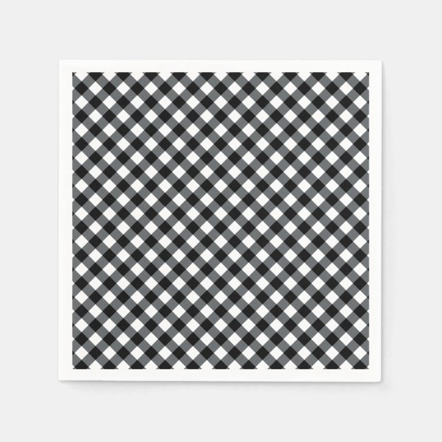 CHEX 12-BLACK-VITE-PAPPRA NAPKINER PAPPERSSERVETT (Framsidan)