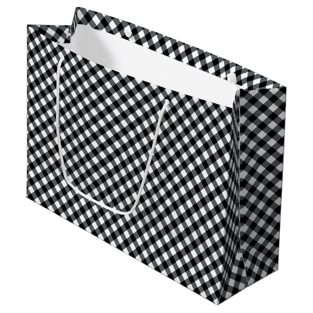 Chex 12-BLACK-WHITE-GIFT BAG L (Framsidan Vinklad)
