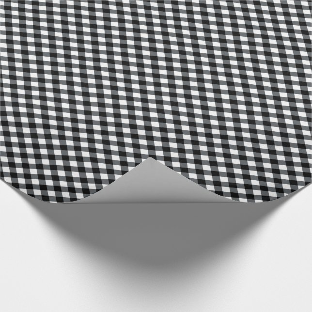 CHEX 12 BLACK-WHITE-GIFT WRAPPING PAPPER PRESENTPAPPER (Hörn)