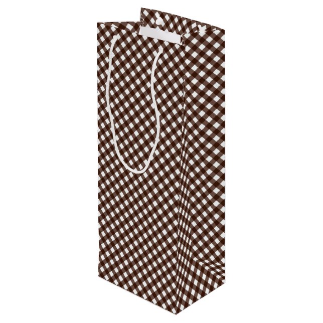 Chex 13-MÖRKARS BROWN-VIN FLASKA GIFT BAG (Baksidan Vinklad)