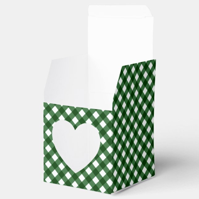 Chex 16-CHRISTMAS GRÖNT-FAVOR BOX,q hjärtbox Presentaskar (Öppnad)