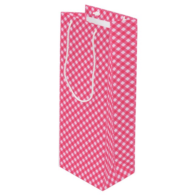 Chex 1-ROSA-VIN FLASKA GIFT BAG (Framsidan Vinklad)