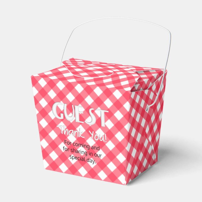 Chex 7-WATERMELON RED-PARTY FAVOR BOX, ta ut Presentaskar (Framsidan Sidan)