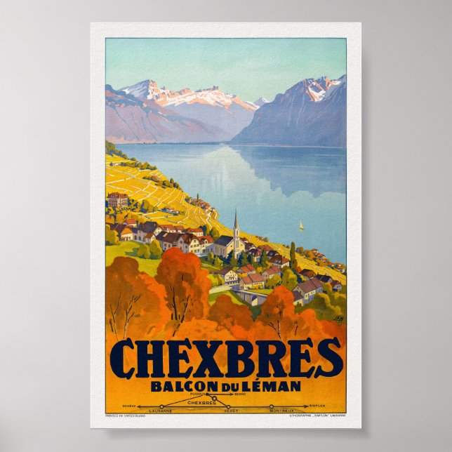 Chexbres Vintage Affisch 1923 (Framsidan)