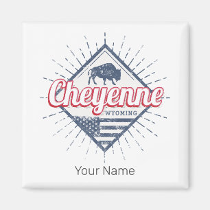 Cheyenne City Wyoming United Stater Vintage USA Magnet