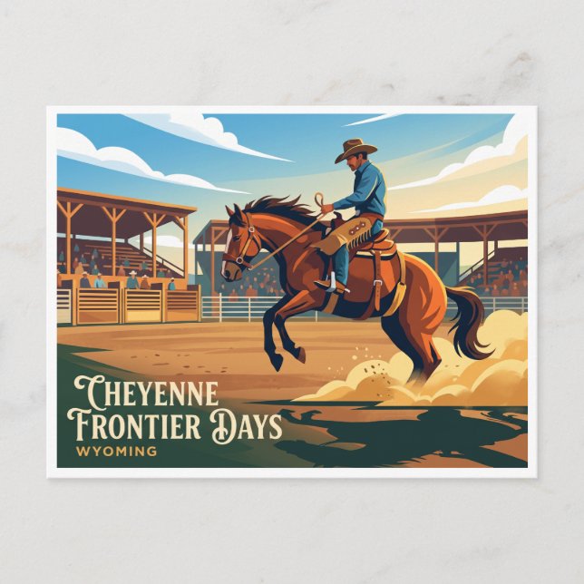 Cheyenne Frontier Days Wyoming Vykort (Framsida)