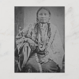 Cheyenne Indian Woman Vintage Stereoview Card Vykort