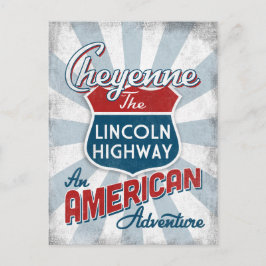 Cheyenne Lincoln Highway Vintage America Wyoming Vykort
