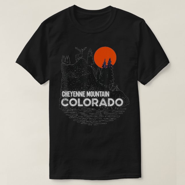 Cheyenne Mountain Colorado hiking camping nature d T Shirt (Design framsida)