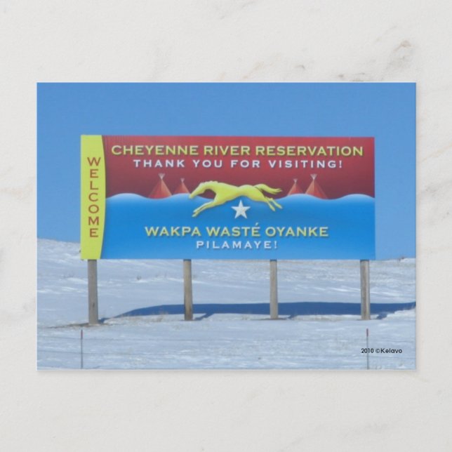 Cheyenne River Reservation Vykort (Framsida)