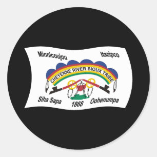 Cheyenne River Sioux Flagga Klistermärke