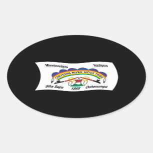Cheyenne River Sioux Flagga Klistermärke