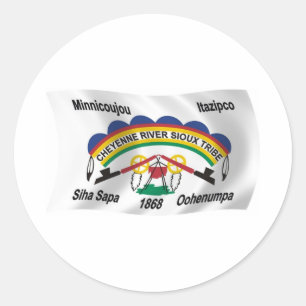 Cheyenne River Sioux Flagga Klistermärke