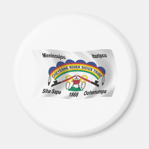 Cheyenne River Sioux Flagga Magnet
