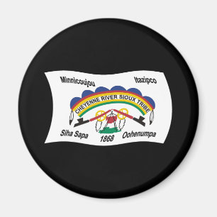 Cheyenne River Sioux Flagga Magnet