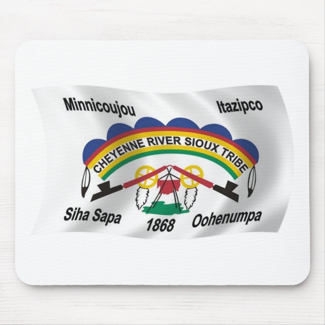 Cheyenne River Sioux Flagga Musmattor (Framsidan)