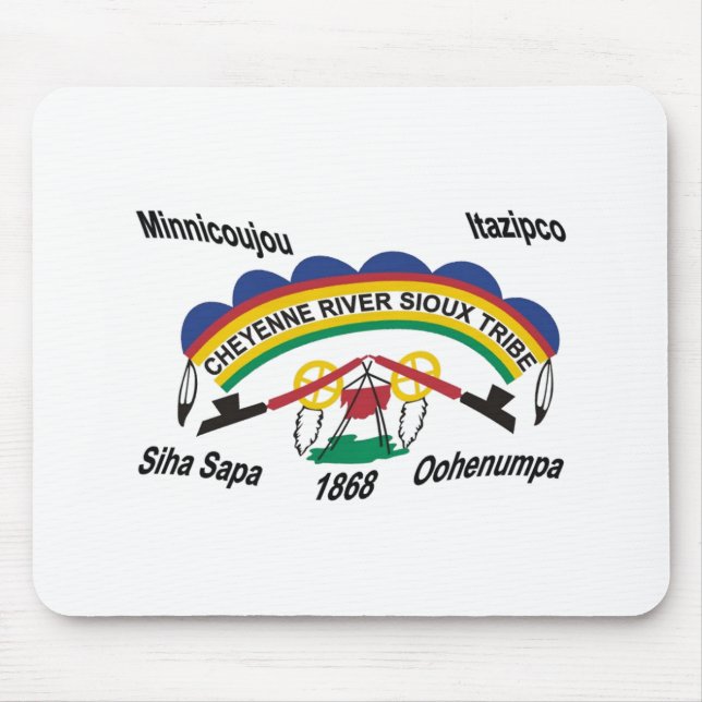 Cheyenne River Sioux Flagga Musmattor (Framsidan)