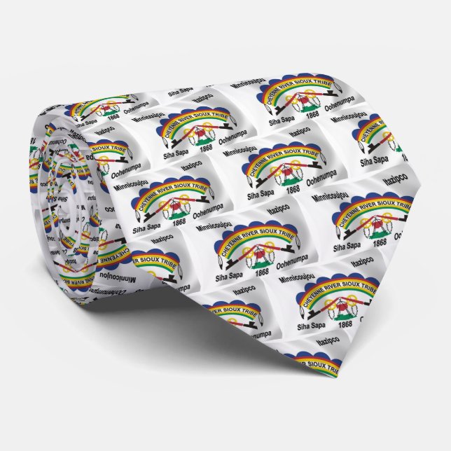 Cheyenne River Sioux Flagga Slipsmycke Slips (Rullad)